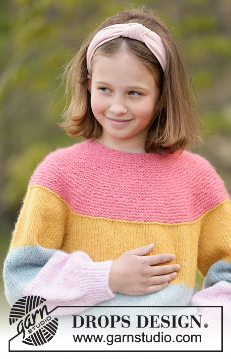 34-23 Candy Bar Jumper by DROPS Design