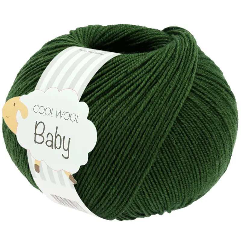 Lana Grossa Cool Wool Baby 336 Mørkegrøn