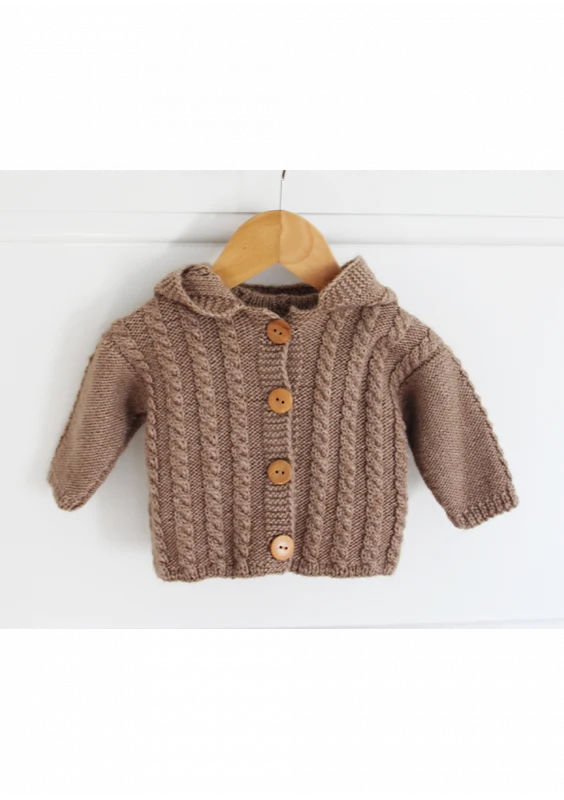 96250 - Hættetrøje med snoninger - Baby (3 mdr. - 6mdr.) - DK