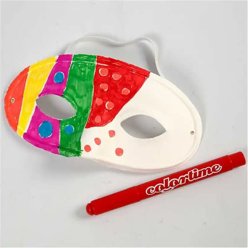 Halvmaske, Hvid,10 stk