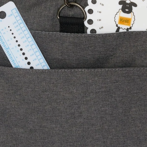 Garntaske stor, mørkegrå