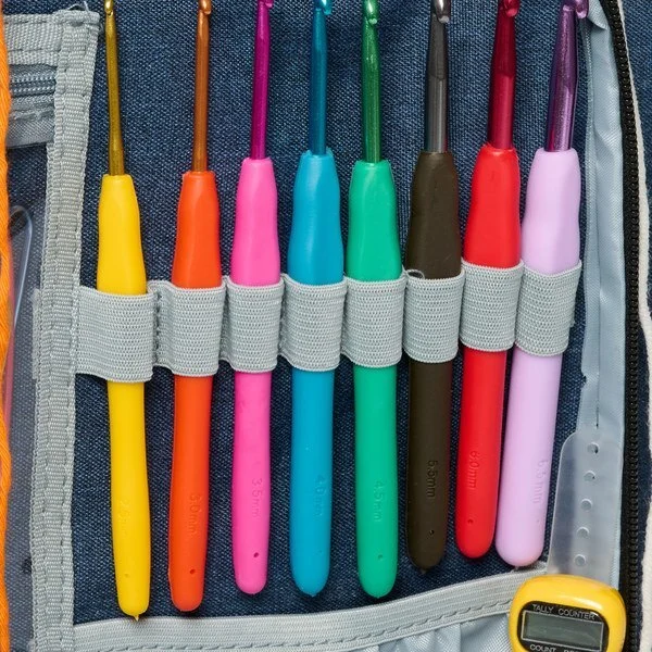 Garntaske stor, denim