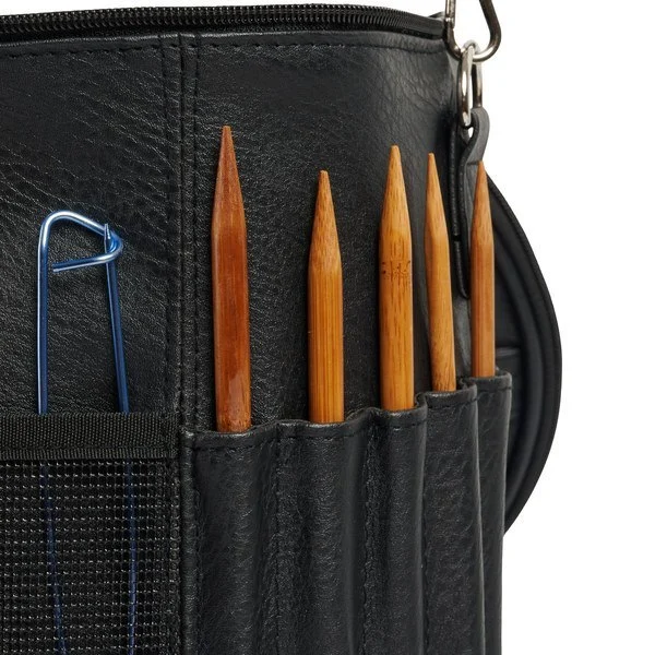 Skuldertaske til garn lille, sort