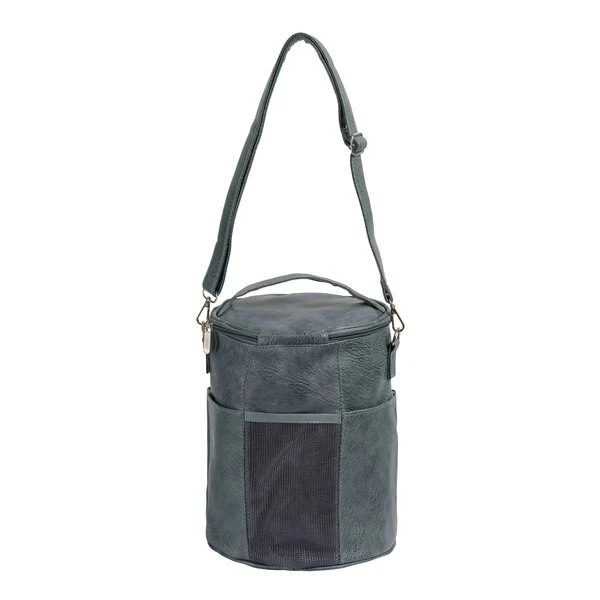 Skuldertaske til garn lille, grå