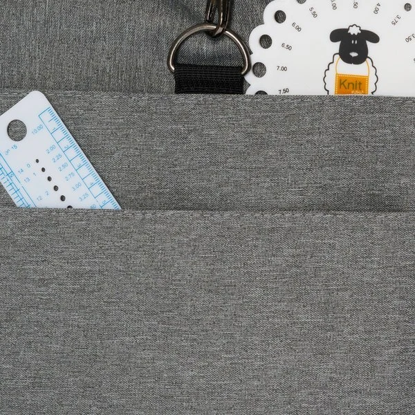 Garntaske stor, lysegrå