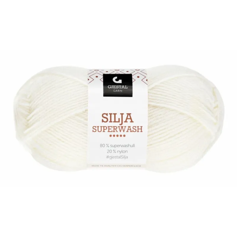 Gjestal Silja Superwash 302 Hvid