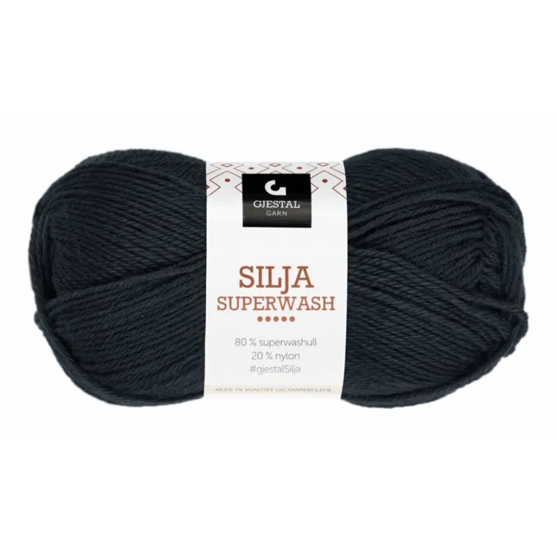 Gjestal Silja Superwash 301 Sort