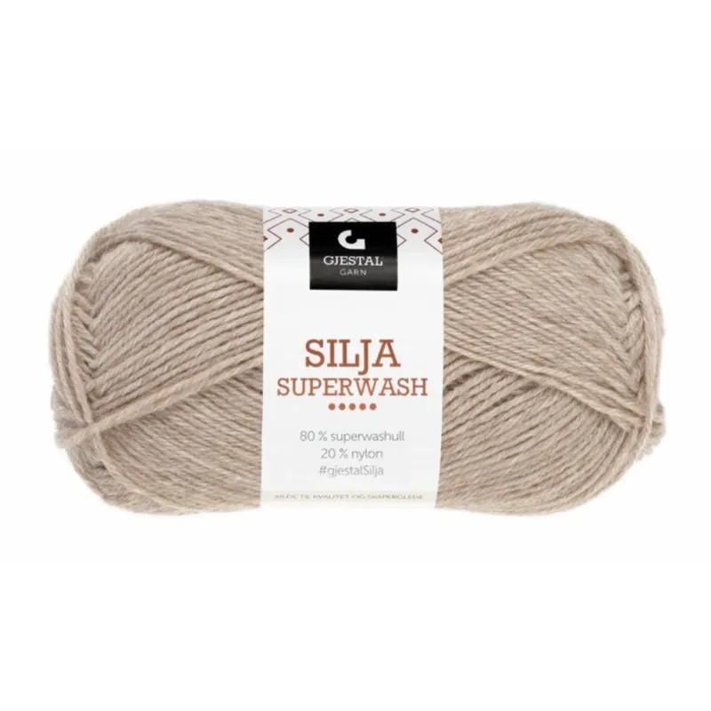 Gjestal Silja Superwash 386 Beige meleret