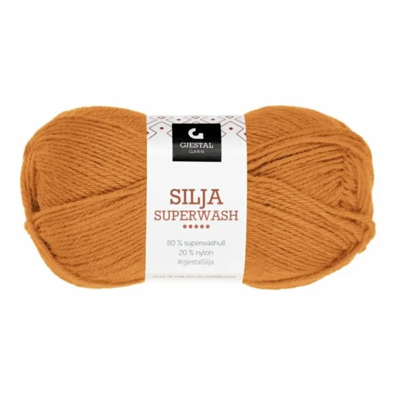 Gjestal Silja Superwash 318 Varm gul