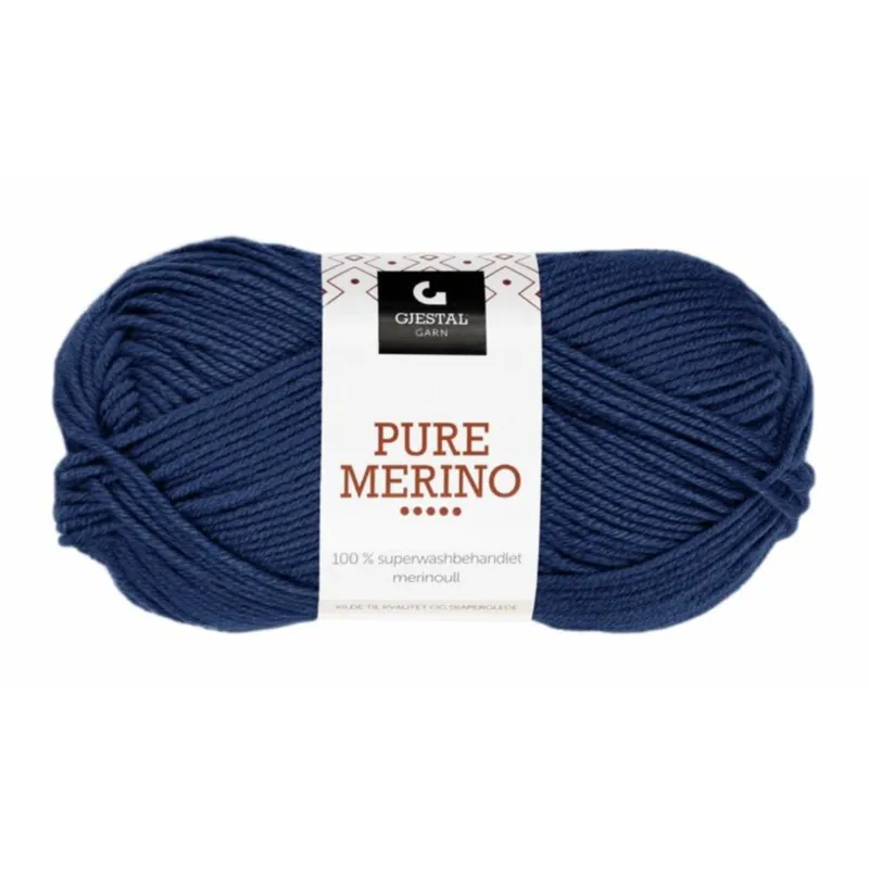 Gjestal Pure Merino 118 Marineblå