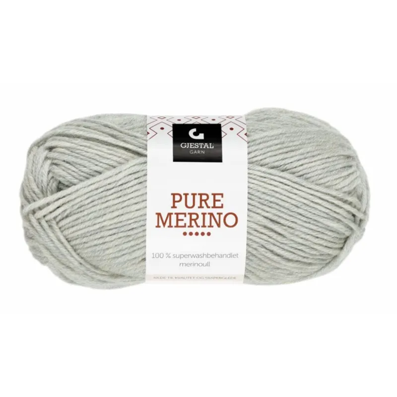 Gjestal Pure Merino 104 Lys gråmeleret