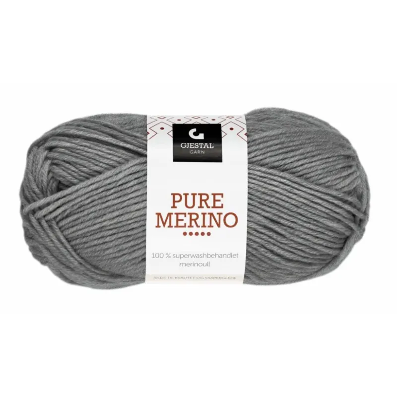 Gjestal Pure Merino 103 Gråmeleret