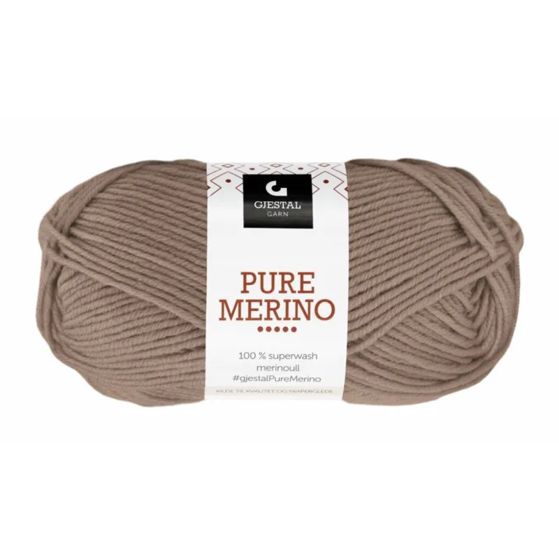 Gjestal Pure Merino 125 Lys brunmeleret