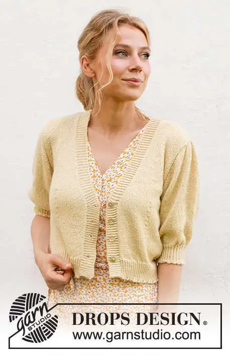231-21 Chamomile Tea Cardi by DROPS Design