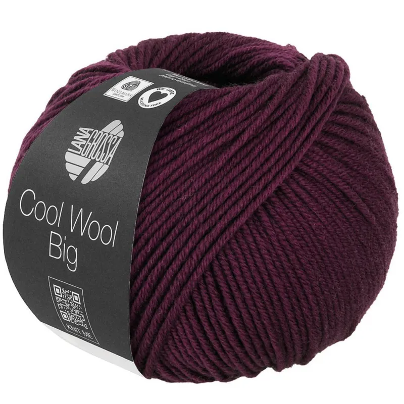 Lana Grossa Cool Wool Big 1035 Mørk bordeaux