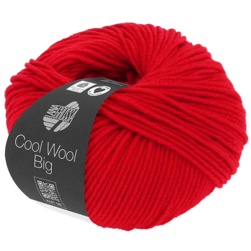 Lana Grossa Cool Wool Big 923 Refleks Rød