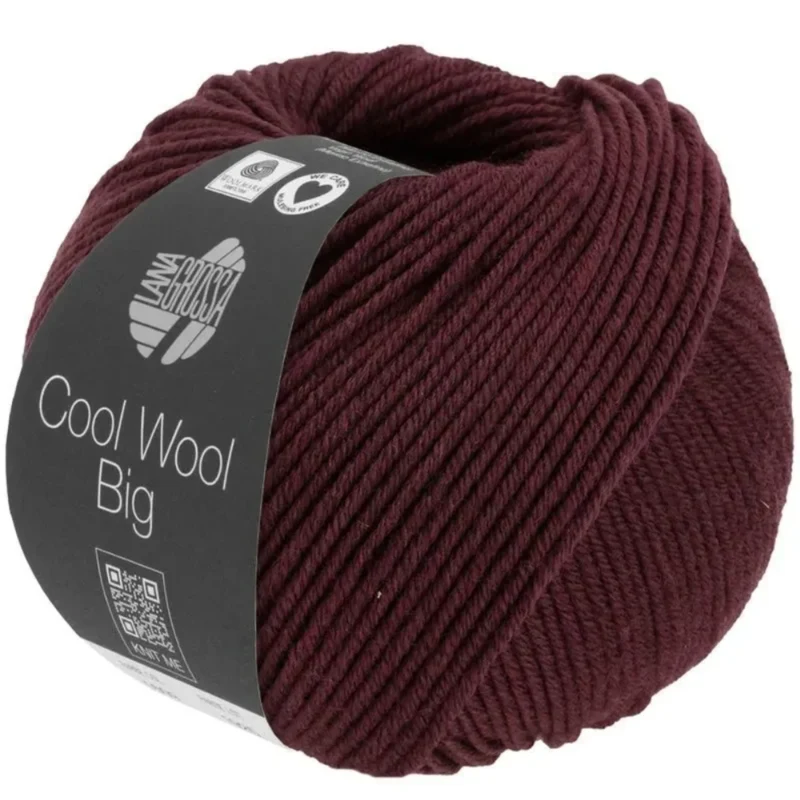 Lana Grossa Cool Wool Big 1606 Sortrød meleret