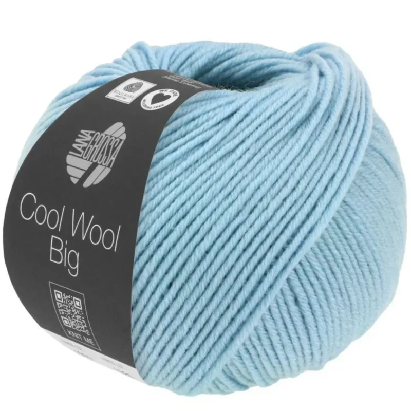 Lana Grossa Cool Wool Big 1620 Lyseblå meleret