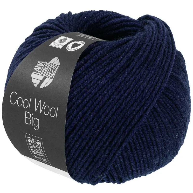 Lana Grossa Cool Wool Big 1694 Natblå meleret