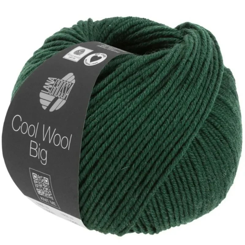 Lana Grossa Cool Wool Big 1625 Mørkegrøn meleret