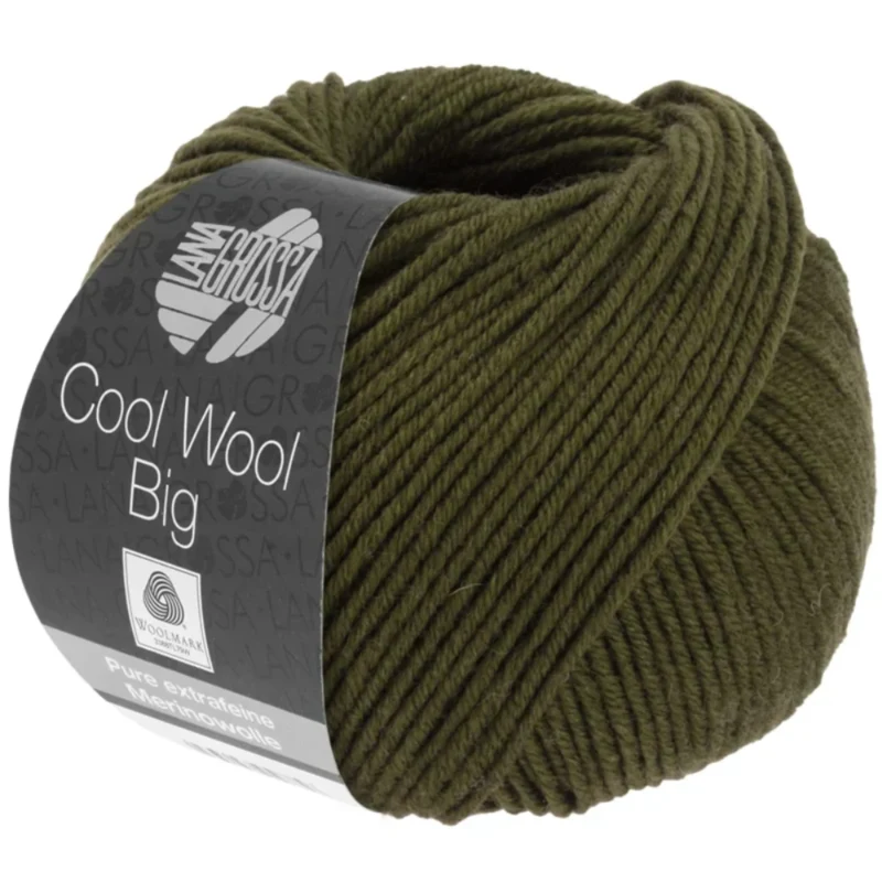 Lana Grossa Cool Wool Big 1005 Mørk oliven