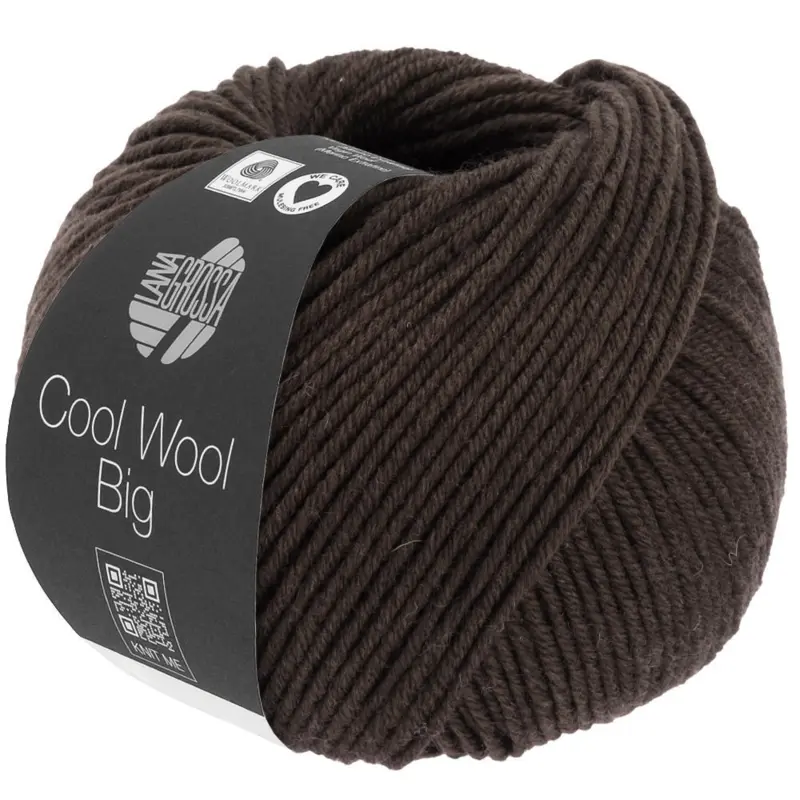 Lana Grossa Cool Wool Big 1020 Sortbrun