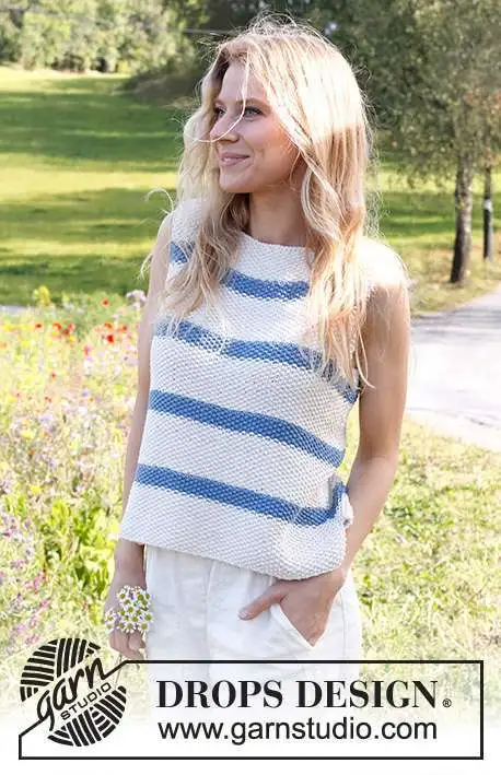 230-27 Sea Bird Top by DROPS Design