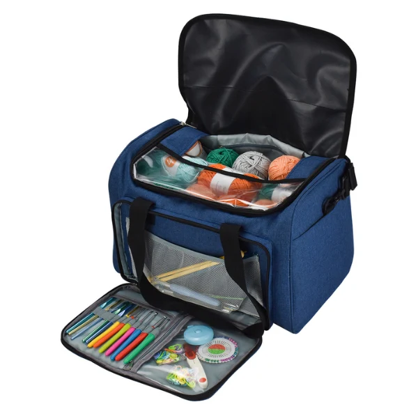 Garntaske Rektangulær, Stor Navy