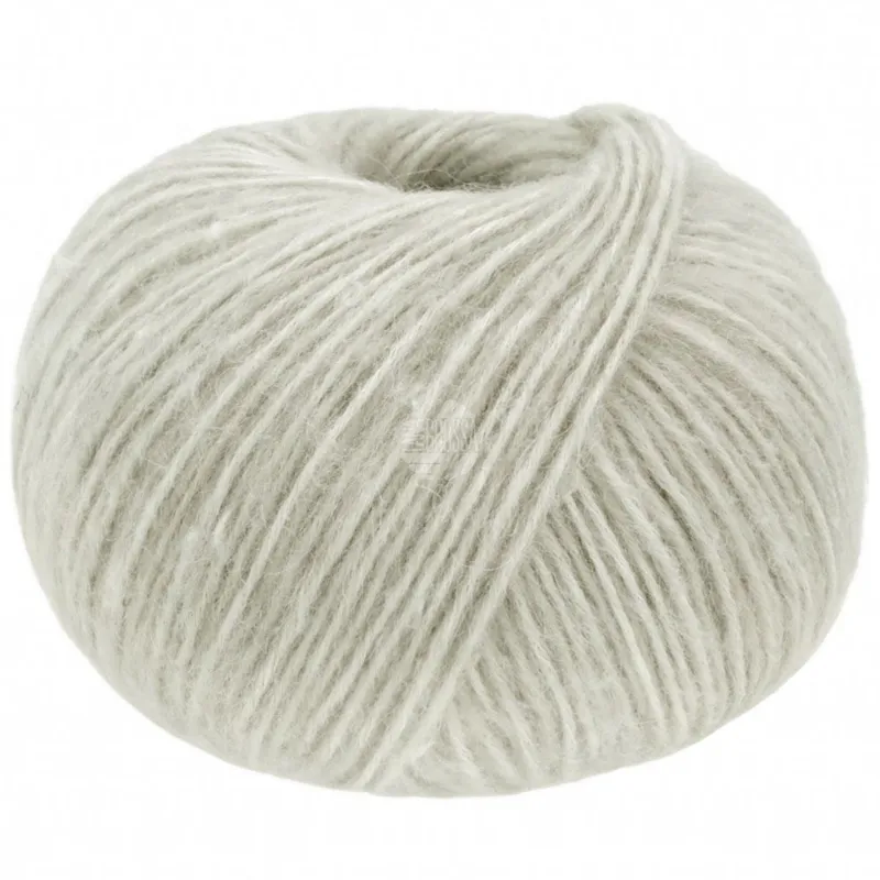 Lana Grossa Natural Alpaca Pelo 36 Råhvid/lys grå