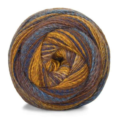 Mayflower Taormina 002 Sennep/Jeansblå/Navy/Karamel