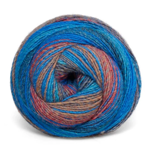 Mayflower Taormina 022 Safir/ Aqua/ Rust rød/ Græskar