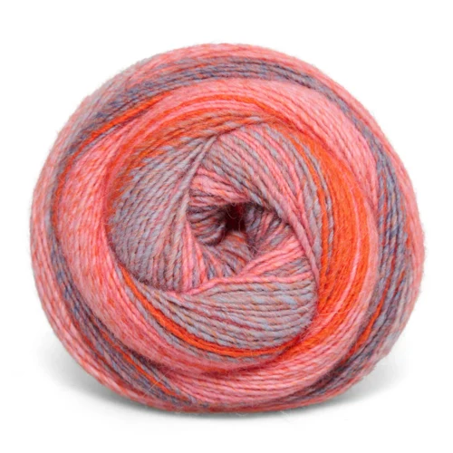 Mayflower Taormina 018 Klar orange/ Flamingo/ Støvet blå/ Kornblomst