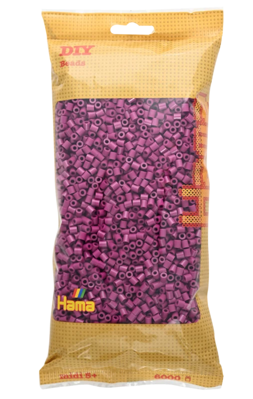 Hama Midi Perler, Ensfarvet, 6000 stk 205-82 Blomme