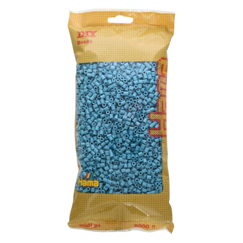 Hama Midi Perler, Ensfarvet, 6000 stk 205-31 Turkis