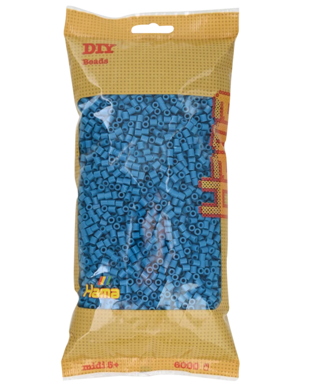 Hama Midi Perler, Ensfarvet, 6000 stk 205-83 Petrol