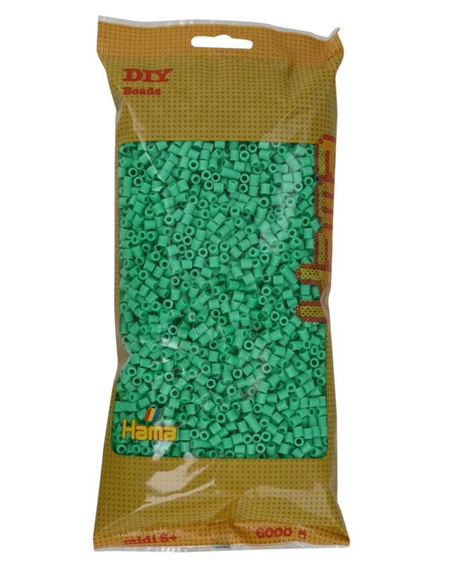 Hama Midi Perler, Ensfarvet, 6000 stk 205-11 Lysegrøn