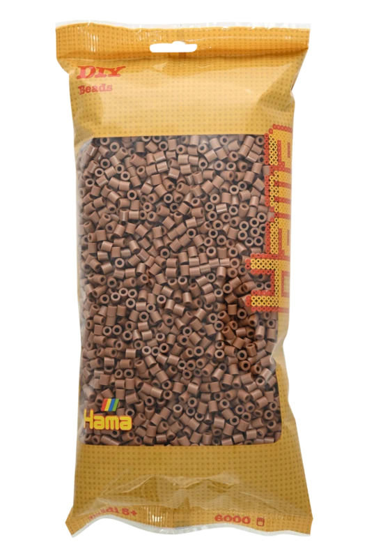 Hama Midi Perler, Ensfarvet, 6000 stk 205-76 Nougat