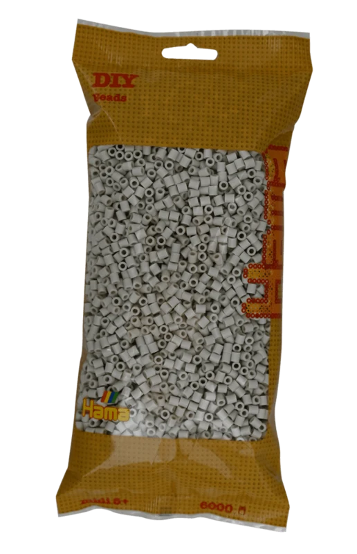 Hama Midi Perler, Ensfarvet, 6000 stk 205-77 Kit