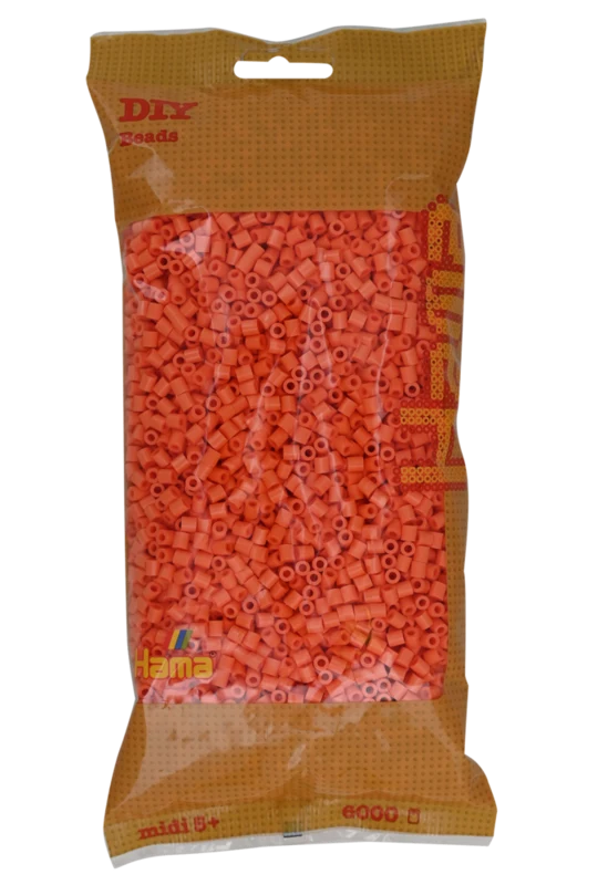 Hama Midi Perler, Ensfarvet, 6000 stk 205-79 Abrikos