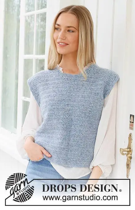 236-40 Hazy Dew Slipover by DROPS Design