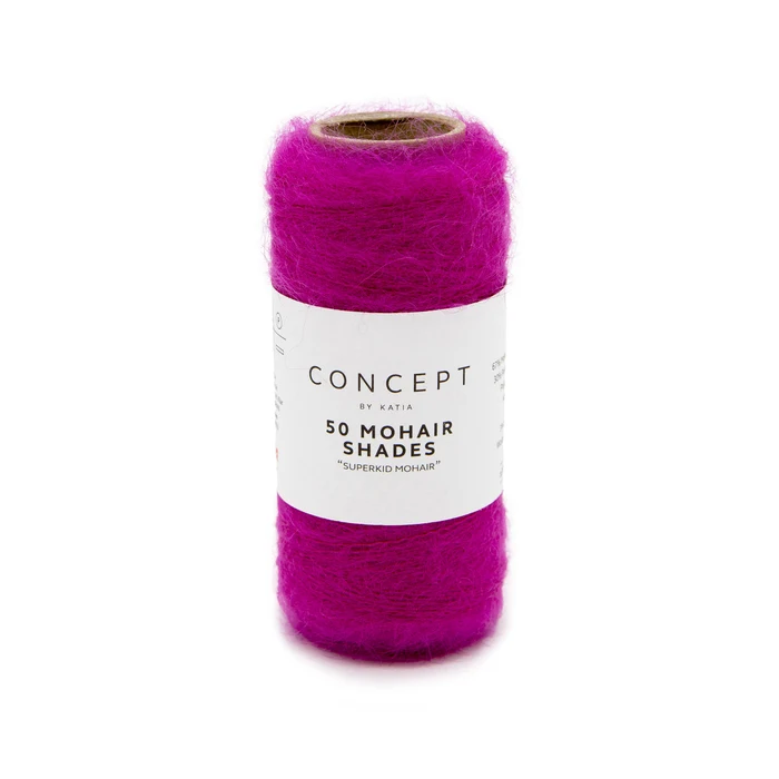 Katia 50 Mohair Shades 38 Fuchsia (lysere end billedet)