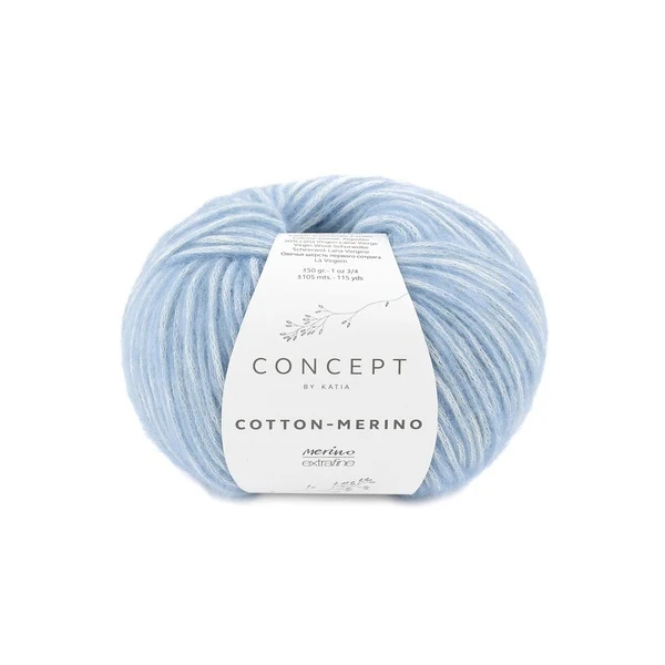 Katia Cotton-Merino 131 Lys blå