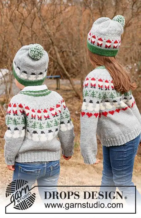44-17 Christmas Time Cardigan by DROPS Design