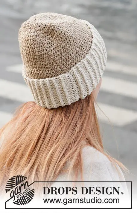 234-29 Peanut Butter Cookie Hat by DROPS Design