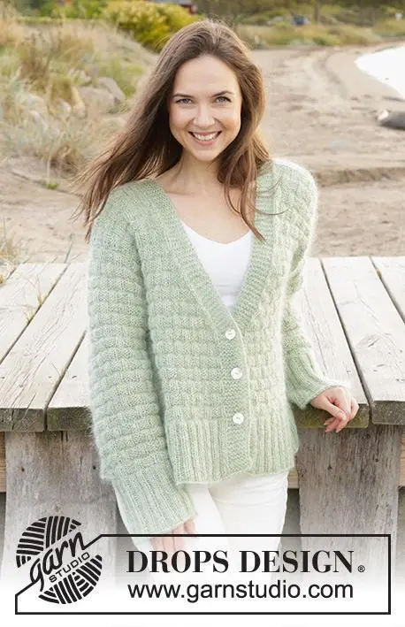 241-5 Scottish Thistle Cardigan by DROPS Design