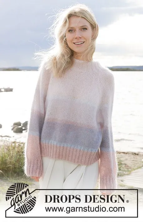 241-3 Watercolour Horizons Sweater by DROPS Design