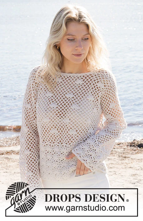 240-3 Shell Seeker Sweater by DROPS Design