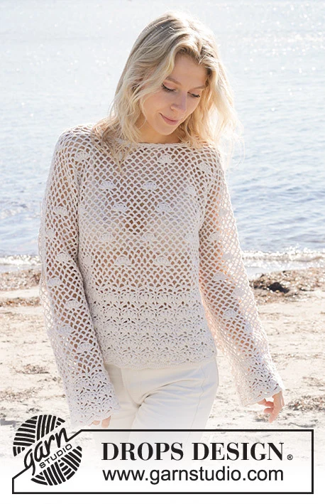 240-3 Shell Seeker Sweater by DROPS Design