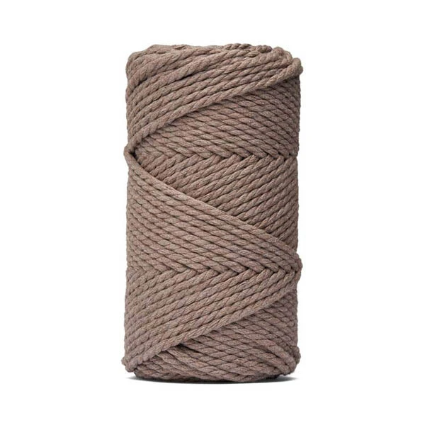 LindeHobby Macrame Lux, Knyttegarn, 4 mm Mørk beige