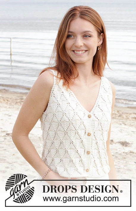 240-7 Dazzling Diamonds Vest by DROPS Design